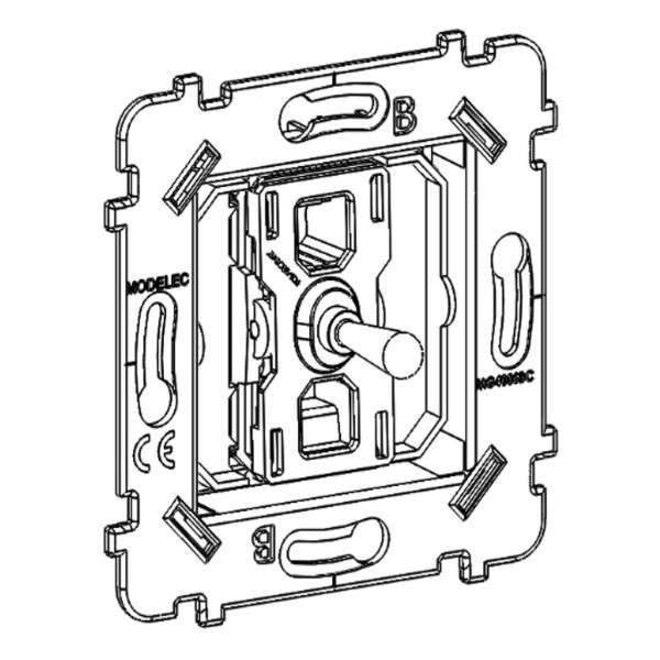 Mécanisme à connexion automatique volet roulant poussoir noir pour collection désir et karo