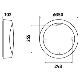 Hublot led sextan premium 2000lm 3000k hyperfréquence antivandale en fonte en aluminium blanc