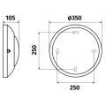 Hublot led h350 2000lm 3000k hyperfréquence préavis de veille télécommandé antivandale