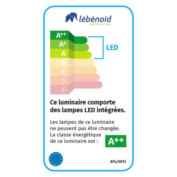 L'ebenoïd sextan p av 2000lm 24w 4000k hf+v blanc