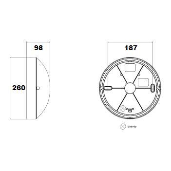 L'ebenoïd axiome t2 1500lm 20w 4000k gris