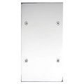 Façade Confidence Laiton  Chrome double verticale ouverture 44x44 pour BTICINO à vis (2038-415)