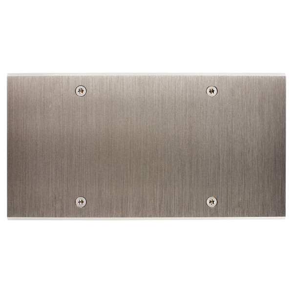 Façade Confidence Laiton  Acier double horizontale nue pour gravure sans vis (2051-412)