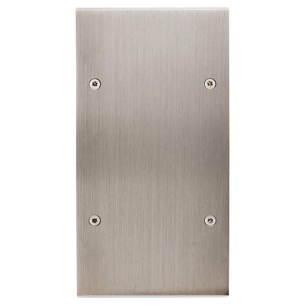 Façade Confidence Laiton  Nickel Satiné double verticale SPOT 360° (221-418)