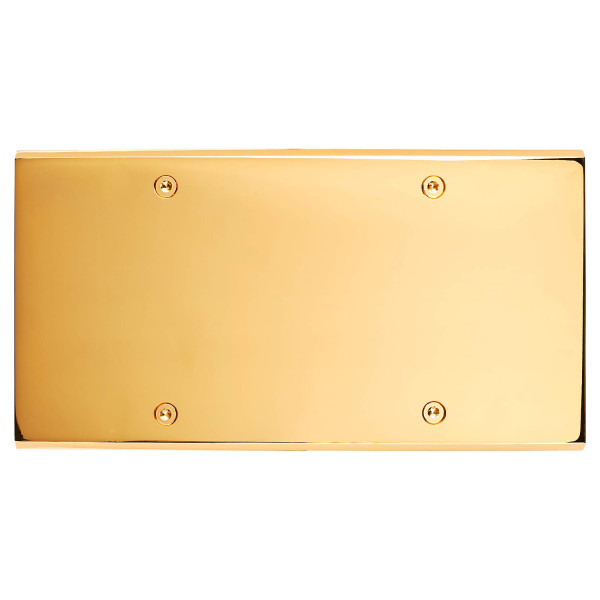 Façade Confidence Laiton  Or Miroir double horizontale nue pour gravure sans vis (2051-421)