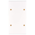 Façade Confidence Laiton  Blanc Email double verticale nue pour gravure sans vis (2053-424)