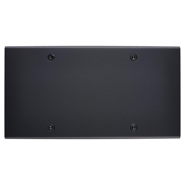 Façade confidence laiton noir mat double horizontale 3 basculeurs prise schuko 2p+t à vis