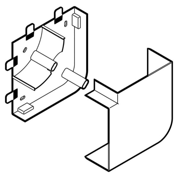 Planet Wattohm - Angle plat Black Edition pour Logix 100 x 50