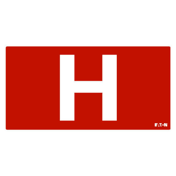 Pictogramme crystalway 20m h hopital blanc sur fond rouge