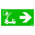 Pictogramme crystalway 30m camion echelle evacuation droite