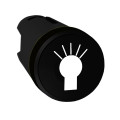 Harmony tête de bouton poussoir - Ø22 - noir - symbole Lumière