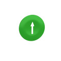 Harmony capsule de bouton-poussoir vert - flèche de marquage blanche - jeu de 10