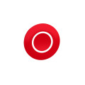 Harmony capsule de bouton-poussoir rouge - marqué S blanc - jeu de 10