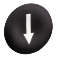 Harmony capsule de bouton-poussoir noir - flèche de marquage blanche - jeu de 10