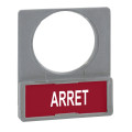 Harmony - porte-étiquette plate 30x40 - plastique gris - avec étiq 8x27 - arret