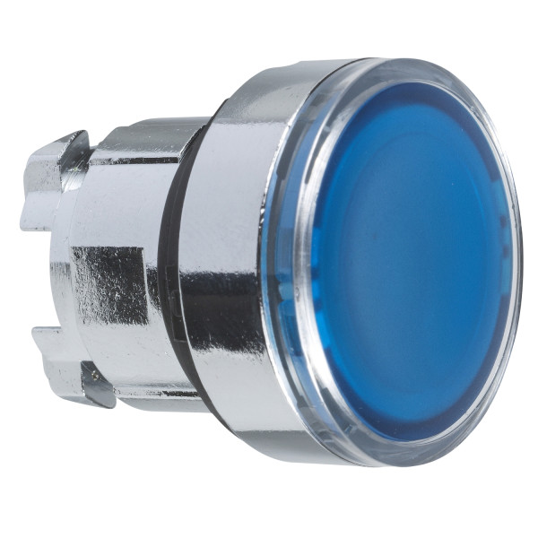 Harmony tête de bouton poussoir lumineux - Ø22 - pour insertion étiquette - bleu