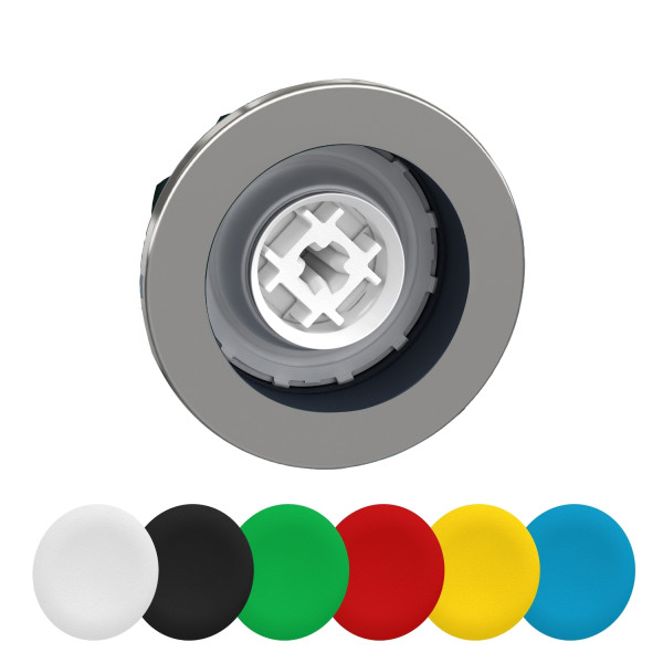 Harmony xb4 - tête bouton poussoir à impulsion - ø22 - flush - 6 couleurs