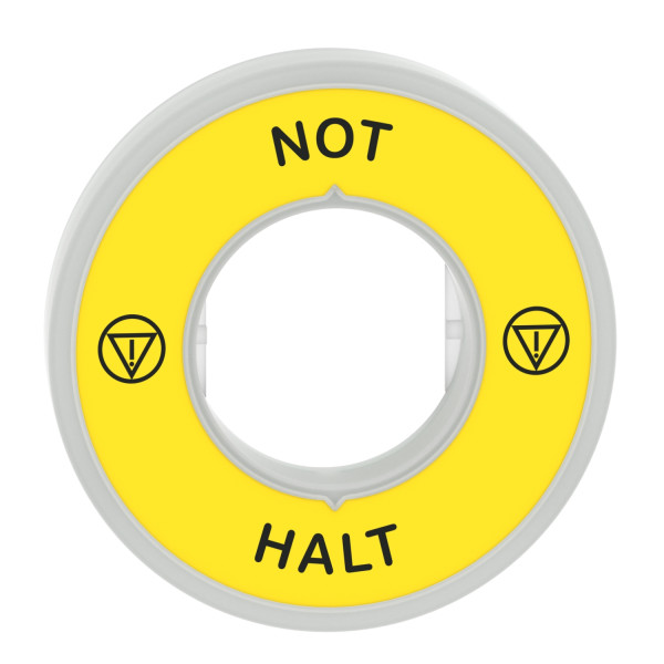Harmony - étiquette lumineuse rouge - Ø60 - not halt - fond jaune - 24v