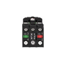 Harmony xb5 - bouton tourn lum - Ø22 - col grise - 3 posit - rouge - 1o+1f - 24v