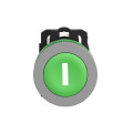 Harmony xb5 - bouton poussoir - Ø22 - col flush grise - marqué - vert - 1f