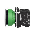 Harmony xb5 - bouton poussoir lum - Ø22 - col flush grise - vert - 1o+1f - 230v