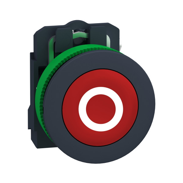 Harmony xb5 - bouton poussoir impulsion - ø22 - flush marqué - rouge - 1o - vis
