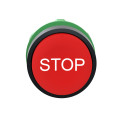 Harmony tête de bouton poussoir - Ø22 - rouge - STOP