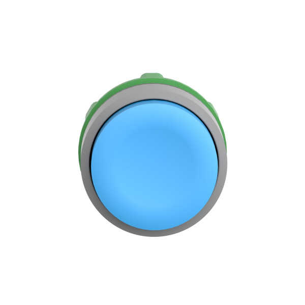 Harmony xb5 - tête bouton poussoir - Ø22 - col grise - dépassant - bleu