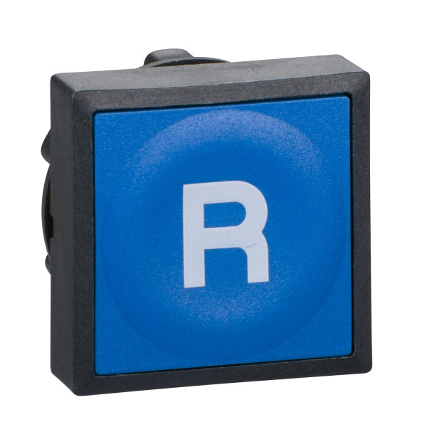 Harmony tête pour bouton-poussoir carré - Ø22 - bleu - R