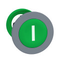 Harmony xb5 - tête de bouton poussoir - Ø22 - col flush grise - marqué - vert