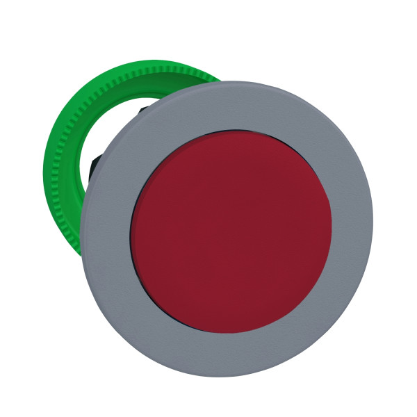 Harmony xb5 - tête bouton poussoir - Ø22 - col flush grise - dépassant - rouge