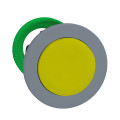 Harmony xb5 - tête bouton poussoir - Ø22 - col flush grise - dépassant - jaune