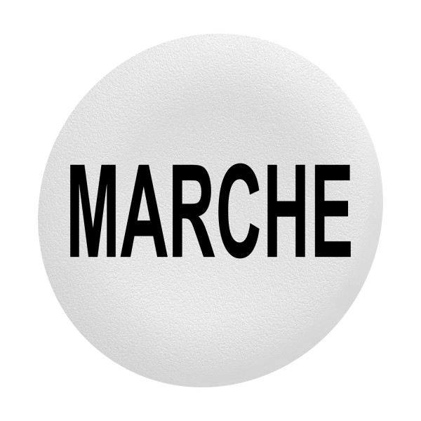 Harmony - capsule pr bouton poussoir - ø22 - affleurant lisse - 'marche' - blanc