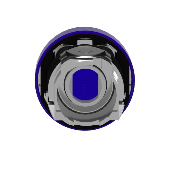 Harmony tête de voyant - Ø22 - rond - cabochon strié bleu