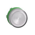 Harmony xb5 - tête bouton poussoir lumineux - Ø22 - strié col grise - blanc