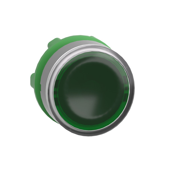 Harmony xb5 - tête bouton poussoir lumineux - Ø22 - col grise - vert