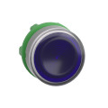 Harmony xb5 - tête bouton poussoir lumineux - Ø22 - col grise - bleu