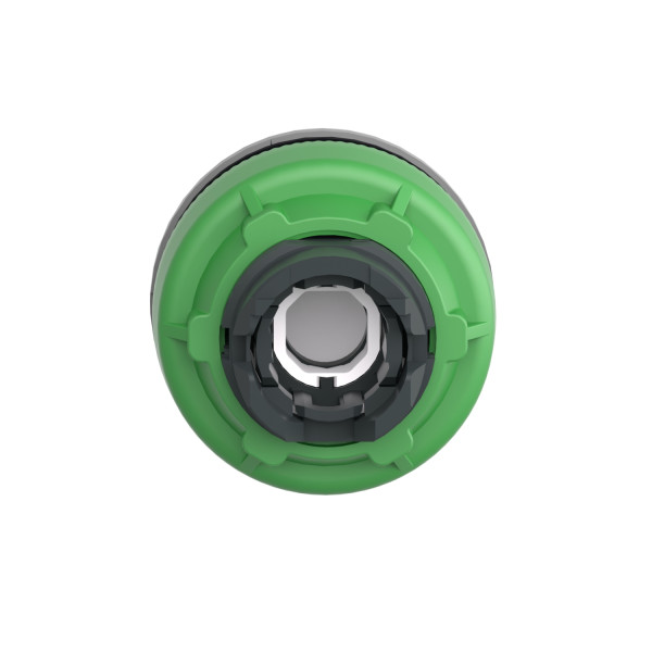 Harmony xb5 - tête bouton pousser-pousser lumin - Ø22 - col flush grise - vert