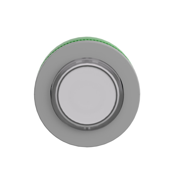 Harmony xb5 - tête bouton poussoir lum - Ø22 - col flush grise - dépass - blanc