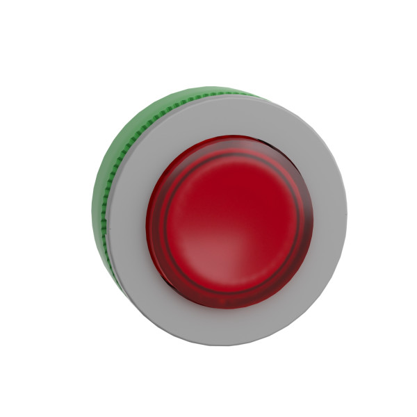 Harmony xb5 - tête bouton poussoir lum - Ø22 - col flush grise - dépass - rouge