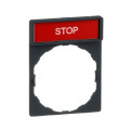 Harmony porte étiquette 30 x 40 mm standard - Ø22 - avec étiquette STOP