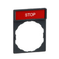 Harmony porte étiquette 30 x 40 mm standard - Ø22 - avec étiquette STOP