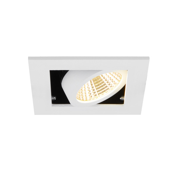 Kadux, encastré de plafond, simple, 3000 k, 38°, ip 20, carré, blanc