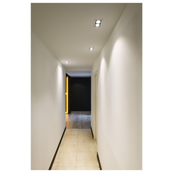 Kadux, encastré de plafond, triple, 3000 k, 38°, ip 20, carré, blanc