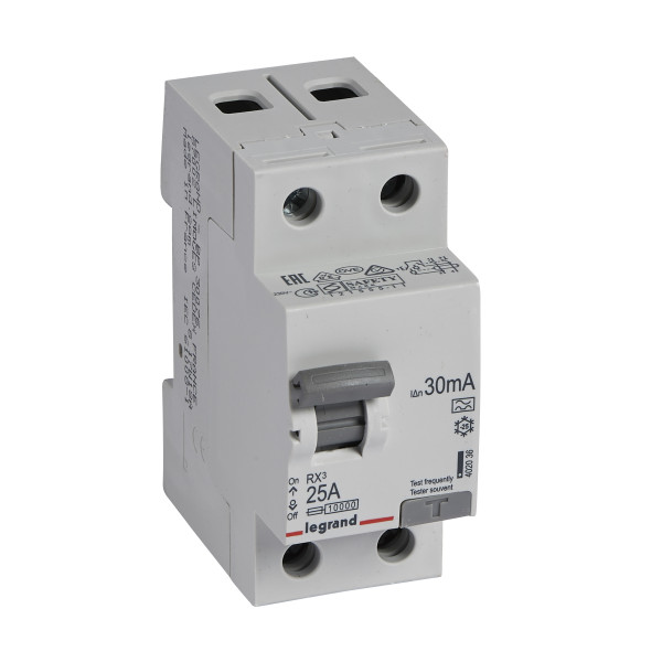 Interrupteur différentiel rx 2p 230v~ 25a typea 30ma - 2 modules