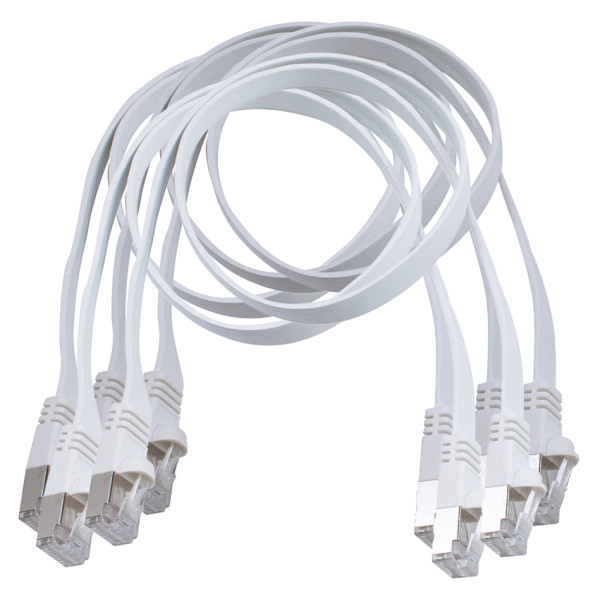 Lot 5 cordons plat rj45 ftp lg 0.5m