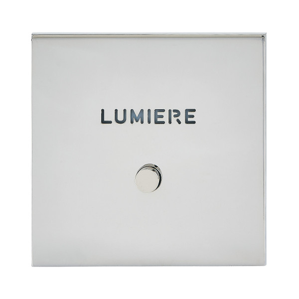 Art d'arnould univers epure poussoir lumineux lumière - acier miroir