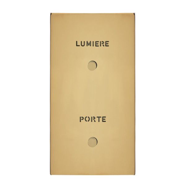 Art d'arnould univers epure poussoir lumineux porte et lumière - or miroir