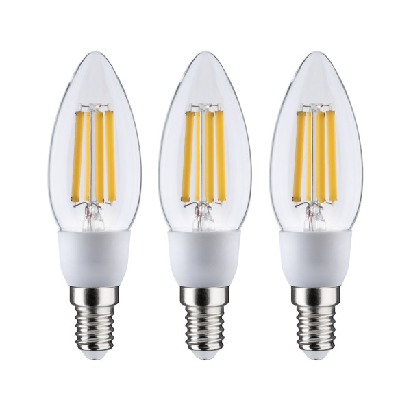 Ampoule led pack de 3 flammes e14 525lm 2,5w 3000k clair 230v