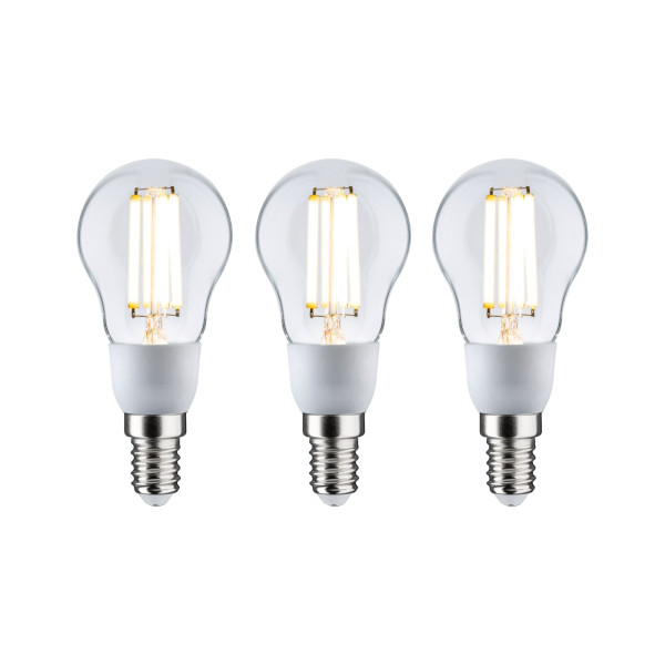 Ampoule led pack de 3 gouttes e14 525lm 2,5w 3000k clair 230v